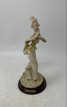 Load image into Gallery viewer, 1984 A Belcari Lady On A Wooden Base Tabletop Decorative Figurine Collectible
