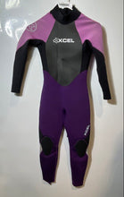 Load image into Gallery viewer, Xcel Kids Black Purple Neoprene Back Zip Water Sport Full-Body Wetsuit Size 8
