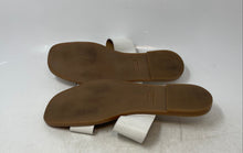 Load image into Gallery viewer, Mila Paoli Womens Beige White Leather Adjustable Flat Heels Slip-On Sandals Sz 9

