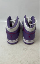 Load image into Gallery viewer, Champion Womens Arena White Purple Colorblock High Top Sneakers Shoes Size 9
