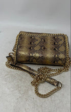 Load image into Gallery viewer, Aldo Womens Gold Inner Pocket Animal Print Chain Strap Medium Crossbody Bag
