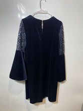 Load image into Gallery viewer, Tommy Hilfiger Womens Navy Blue Lace Bell Sleeve Crew Neck Shift Dress Size 10
