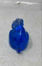Load image into Gallery viewer, Art Glass Cobalt Blue Collectible Home Decor Rabbit Figurine
