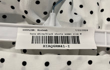 Load image into Gallery viewer, Zara Womens White Black Polka Dot Elastic Waist Pull-On Mini Skirt Size Medium
