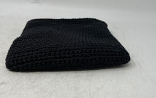 Load image into Gallery viewer, Enzo Angiolini Womens Black Crochet Single Strap Zip Top Lined Crossbody Bag
