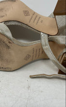 Load image into Gallery viewer, Antonio Melani Womens Silver Leather Open Toe Ankle Strap Sandals Size 8M

