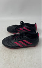 Load image into Gallery viewer, Adidas Kids Goletto VIII FG Black Pink Leather Lace-Up Soccer Cleats Size 2
