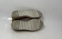 Load image into Gallery viewer, Michele Lopriore Womens Cassidy Beige Gold Glitter Tassel Loafer Shoes Size 37.5
