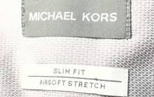 Load image into Gallery viewer, Michael Kors Mens Gray Slim Fit Stretch Non-Iron Dress Shirt Size XL 17.5 36/37
