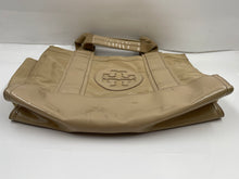 Load image into Gallery viewer, Authentic Tory Burch Womens Beige Coated Twill Mini Tote Purse Worn Stained
