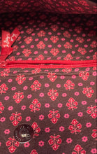 Load image into Gallery viewer, Vera Bradley Womens Red Black Paisley Print Double Handle Shoulder Bag
