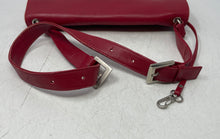 Load image into Gallery viewer, Kenneth Cole Womens Red Leather Adjustable Strap Magnetic Flap Crossbody Purse
