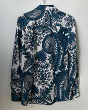Load image into Gallery viewer, INC International Concepts Mens Blue Paisley Cotton Collared Button-Up Shirt M
