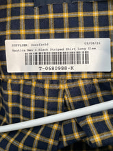 Load image into Gallery viewer, Nautica Mens Black Yellow Plaid Cotton Long Sleeve Button-Up Shirt Size M
