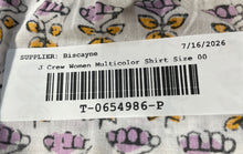 Load image into Gallery viewer, J.Crew Womens Multicolor Cotton Long Sleeve Button Front Blouse Top Size 00
