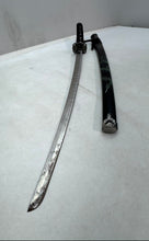 Load image into Gallery viewer, Samurai Japanese Curved Steel Blade Black Wrapped Handle Katana Sword Replica
