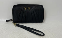 Load image into Gallery viewer, Jessica Simpson Womens Frankie Black Credit Card Holder Zipper Wristlet Wallet

