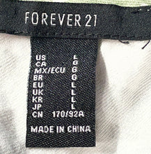 Load image into Gallery viewer, Forever 21 Womens Green White Printed Long Sleeve Mini Dress Size Large
