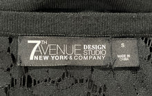 Load image into Gallery viewer, New York &amp; Company Womens Black 3/4 Sleeve Round Neck Pullover Blouse Top Size S
