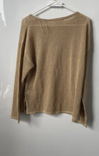 Load image into Gallery viewer, Michael Kors Womens Gold Long Sleeve Pullover Sweater Size Large
