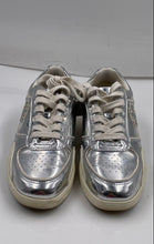 Load image into Gallery viewer, Authentic Tory Burch Womens Clover Court Silver-Tone Sneakers Shoes Size 6.5 M
