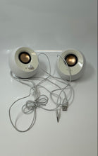 Load image into Gallery viewer, Set Of 2 Pieces Creative Pebble White USB Powered Wired Desktop Speakers
