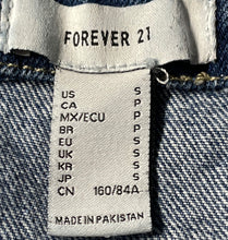 Load image into Gallery viewer, Forever 21 Womens Blue Denim Thrashed Distressed Button Front Jacket Size Small
