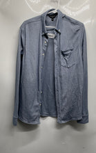 Load image into Gallery viewer, Banana Republic Mens Blue Slim Fit Collared Long Sleeve Button-Up Shirt Size M
