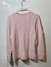 Load image into Gallery viewer, Talbots Womens Pink Long Sleeve Button Cuff Cable-Knit Pullover Sweater Size S
