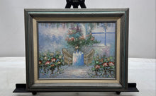 Load image into Gallery viewer, Garden Patio Courtyard With Table And Chairs Framed Art Painting By B. Patel

