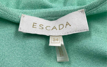 Load image into Gallery viewer, Authentic Escada Womens Green Short Sleeve Blouse Top Size EUR 34 Stained
