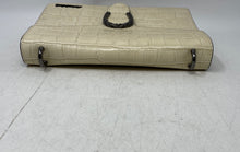 Load image into Gallery viewer, Marina Galanti Womens Beige Leather Croc-Embossed Crossbody Purse No Strap
