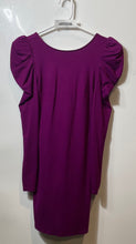 Load image into Gallery viewer, Forever 21 Womens Wine Round Neck Long Puff Sleeve Sheath Dress Size Small
