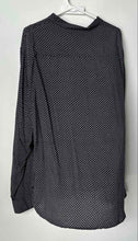 Load image into Gallery viewer, Armani Exchange Womens Black Geometric Print Long Sleeve Button-Up Shirt Size XL
