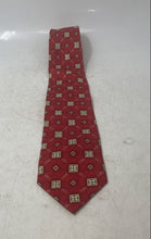 Load image into Gallery viewer, Jos. A. Bank Mens Red Geometric Print Silk Adjustable Long Formal Designer Tie
