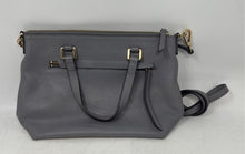 Load image into Gallery viewer, Nordstrom Womens Gray Pebbled Faux Leather Detachable Strap Zip Top Satchel Bag
