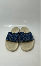 Load image into Gallery viewer, Coach Womens Udele Sport Blue And White Signature Denim Slide Sandals Size 10
