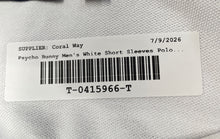 Load image into Gallery viewer, Psycho Bunny Mens White Cotton Short Sleeve Collared Regular Fit Polo Shirt Sz 6
