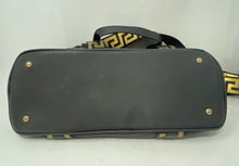 Load image into Gallery viewer, Versace Parfums Womens Black Inner Pockets Bottom Studs Tote Handbag
