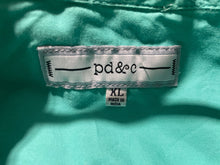 Load image into Gallery viewer, PD&amp;C Mens Aqua Short Sleeve Pockets Collared Regular Fit Button-Up Shirt Size XL

