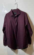 Load image into Gallery viewer, Kenneth Cole Mens Burgundy Long Sleeve Spread Collar Dress Shirt Size 16
