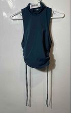 Load image into Gallery viewer, Zara Womens Dark Green Sleeveless Drawstring Pullover Cropped Tank Top Size M
