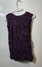 Load image into Gallery viewer, Zara Womens Purple Sleeveless Round Neck Crinkle-Effect Knitted Blouse Top Sz M
