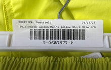 Load image into Gallery viewer, Polo Ralph Lauren Mens Yellow Mesh Lined Drawstring Swim Trunks Size Large
