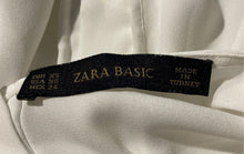 Load image into Gallery viewer, Zara Basic Womens White Ruffled Sleeveless Back Button Blouse Top Size XS
