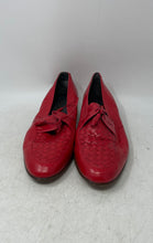 Load image into Gallery viewer, Brass Boot Mens Red Woven Leather Tassel Round Toe Oxford Shoes Size 9.5

