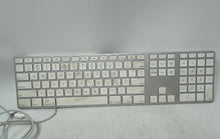 Load image into Gallery viewer, Apple A1243 Silver White USB Wired Slim Keyboard With Mouse No Tested
