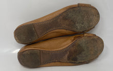 Load image into Gallery viewer, Authentic Tory Burch Womens Brown Leather Ballet Flats Size 6M Worn Stained

