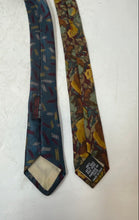 Load image into Gallery viewer, Set Of Two Pcs Ungaro Mens Multicolor Printed Silk Adjustable Designer Tie
