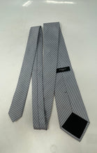 Load image into Gallery viewer, Givenchy Mens Gray Striped Print Silk Adjustable Formal Pointed Tie
